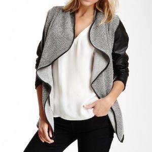 Jack BB Dakota Drape Leather French Terry Jacket